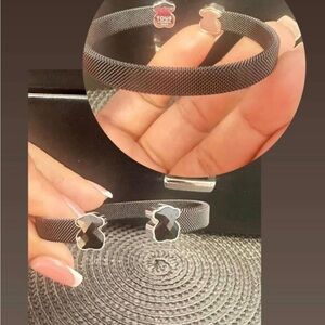 Tous Silver Mesh Bear Bracelet